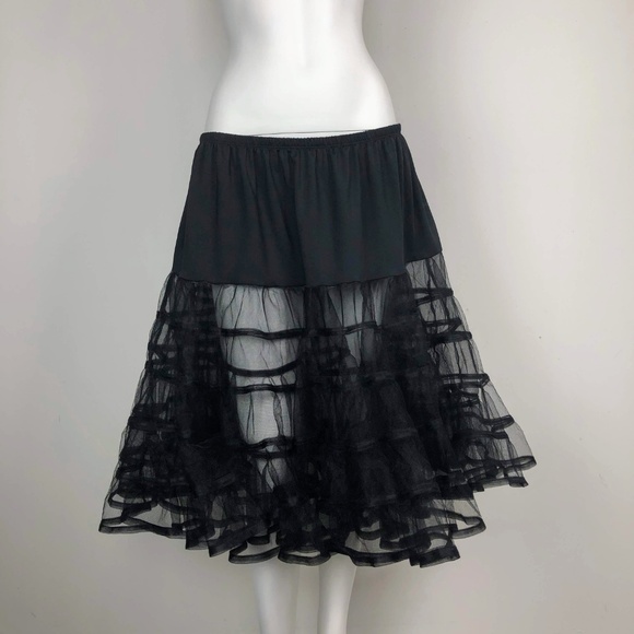Her Universe Black Chiffon Tulle Crinoline Skirt - Picture 3 of 6